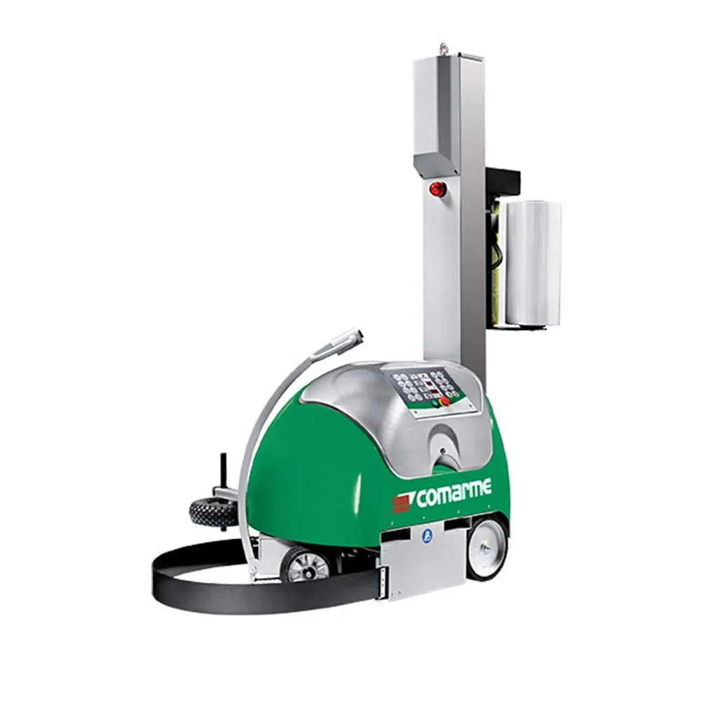 Mobile robot pallet wrapper